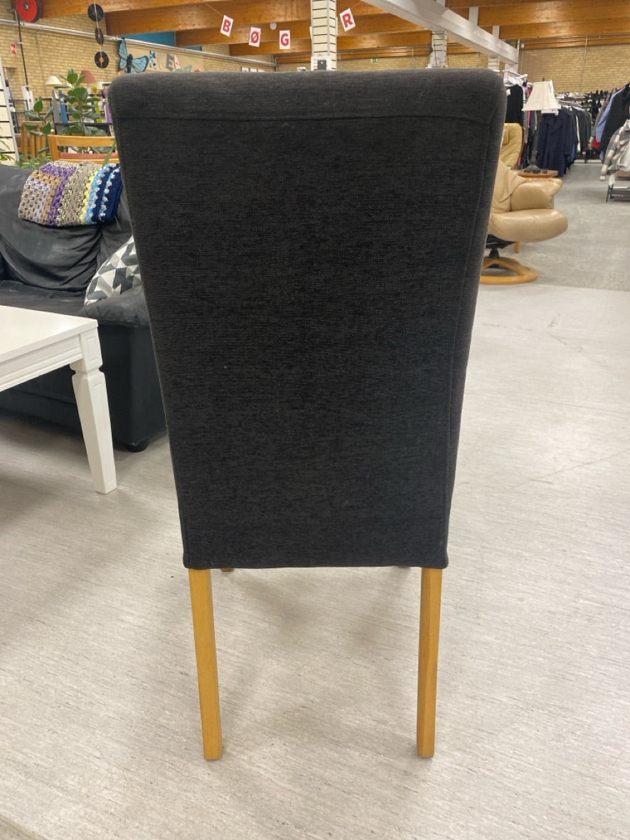 Sort stof Spisebord stol